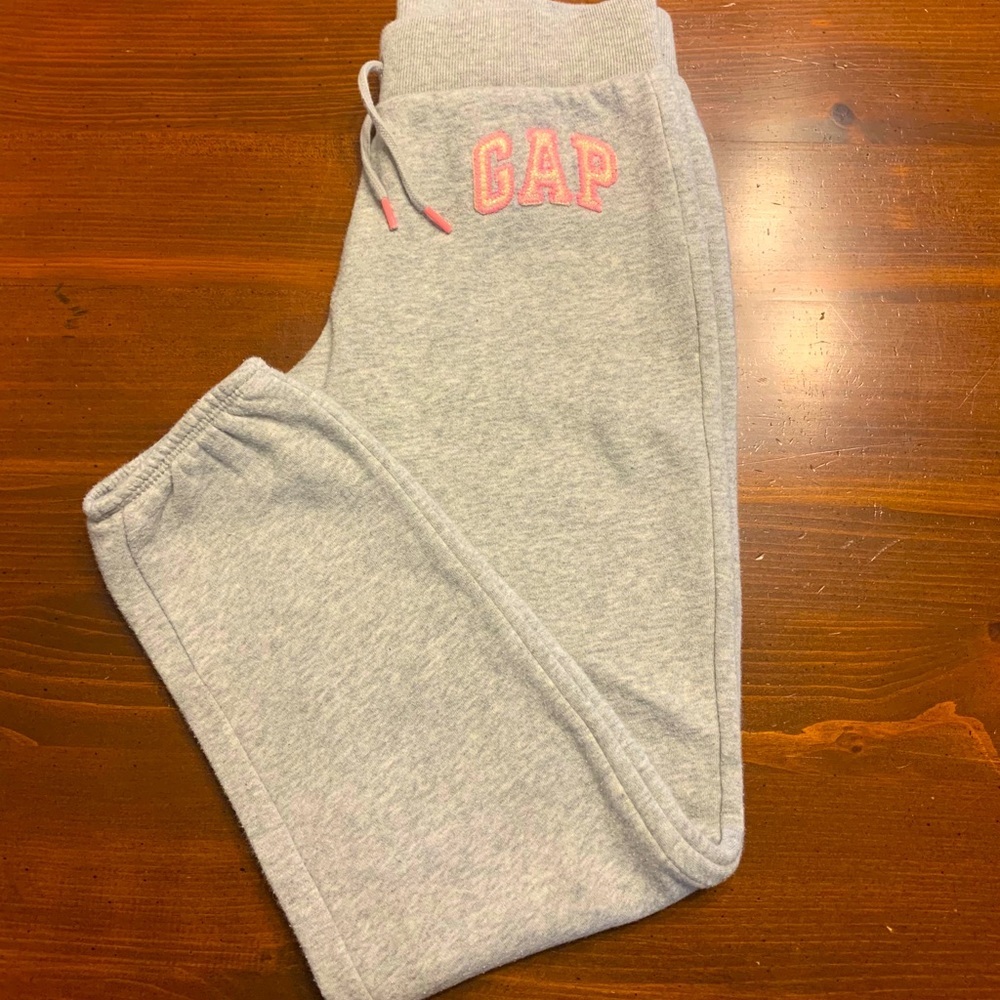 Girls Grey and Pink Gap track pants